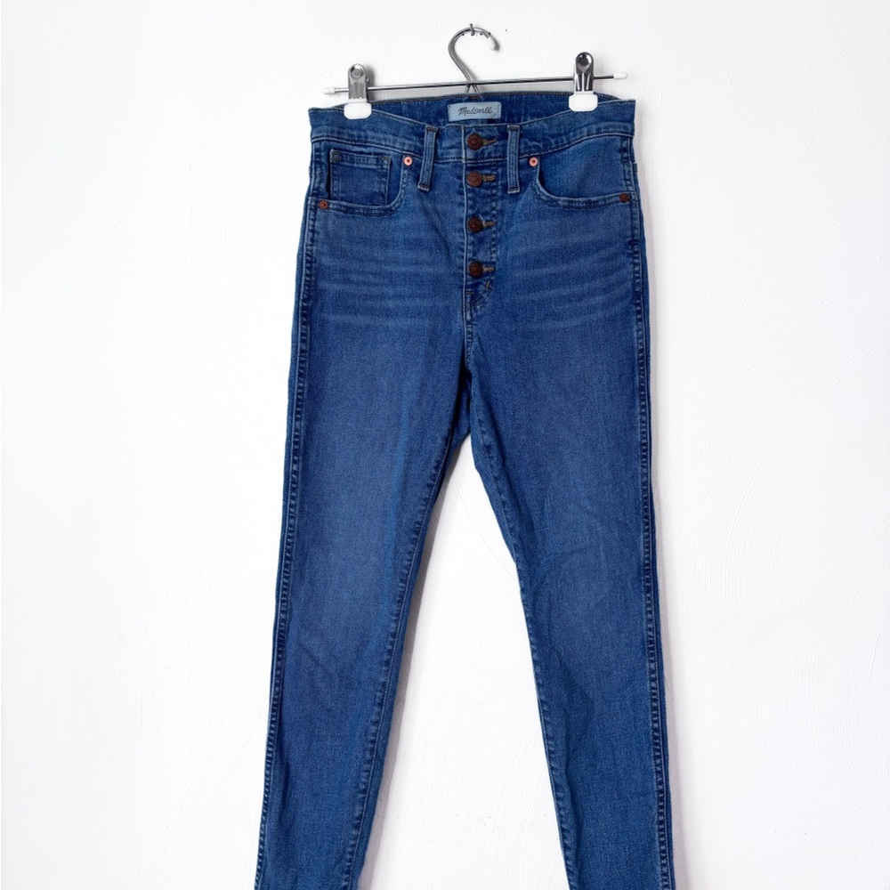 Madewell Petite 10” High-Rise Skinny Jeans Button Front Tencel Denim Size 28P - Picture 5 of 5